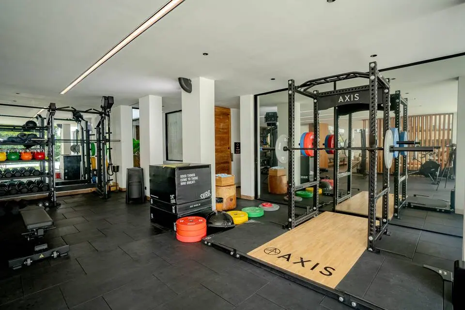 Fully equipped private gym at Villa Zeno Arete